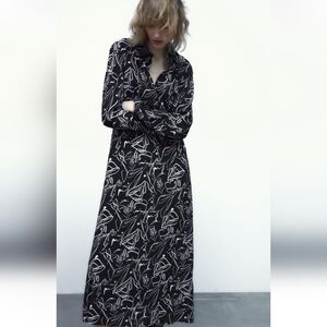 BNWT! Zara Printed midi dress